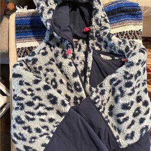 Sweaty Betty women Blue Leopard Puffer Jacket